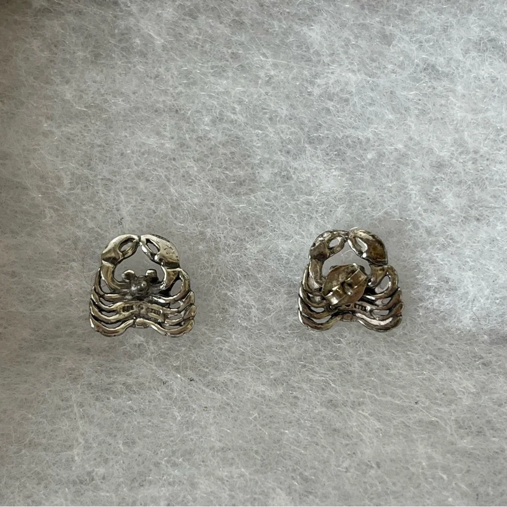 Sterling Silver Crab Post Earrings